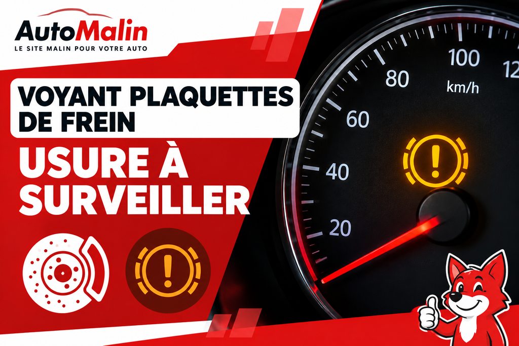 Voyant orange d’usure des plaquettes de frein